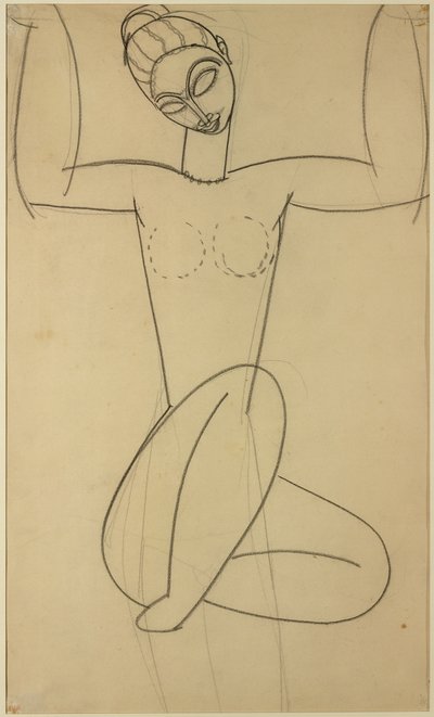 Cariatide seduta, c.1911 da Amedeo Modigliani
